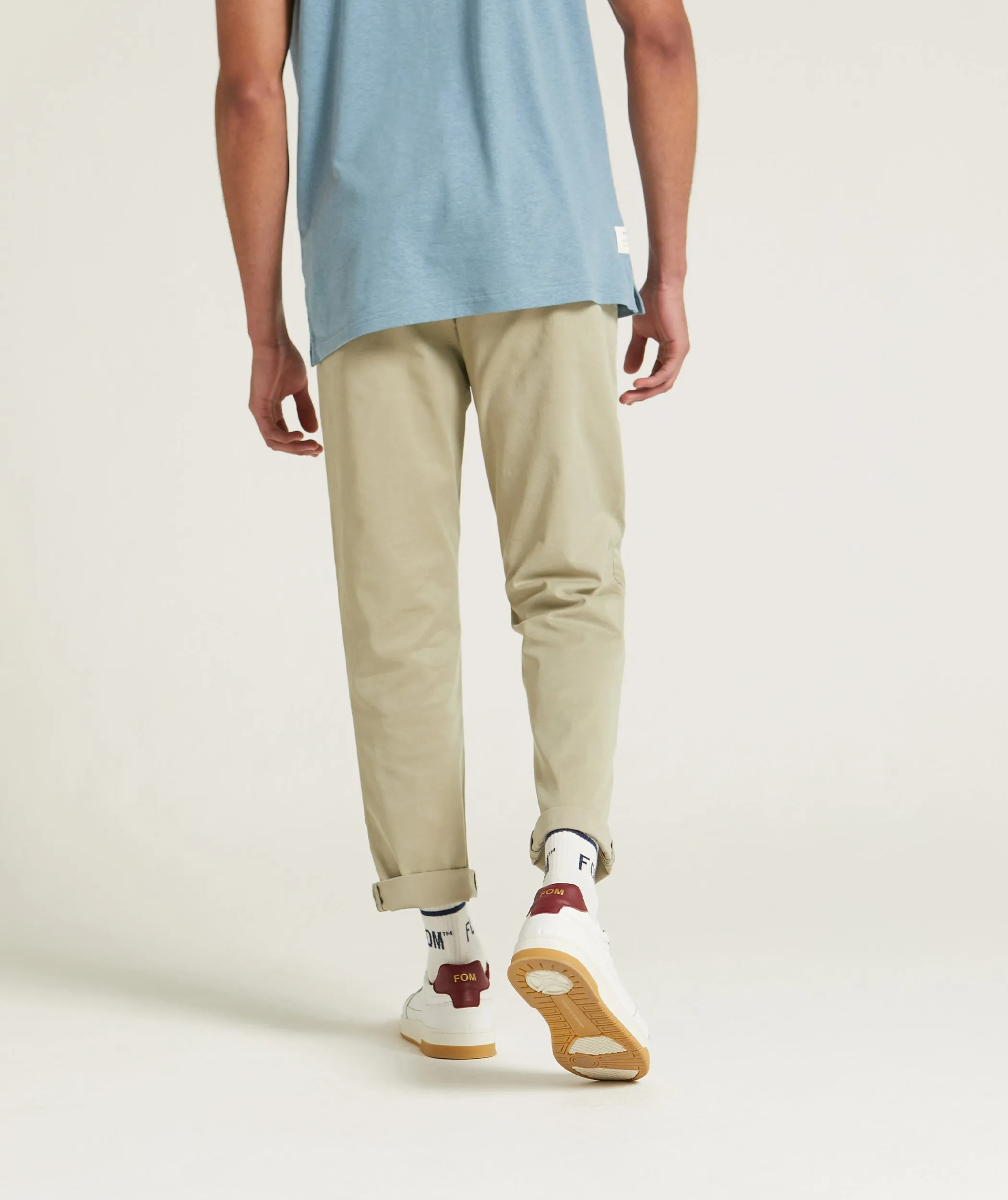 Mens Slim Tencel Blend Pants - Seafoam Green