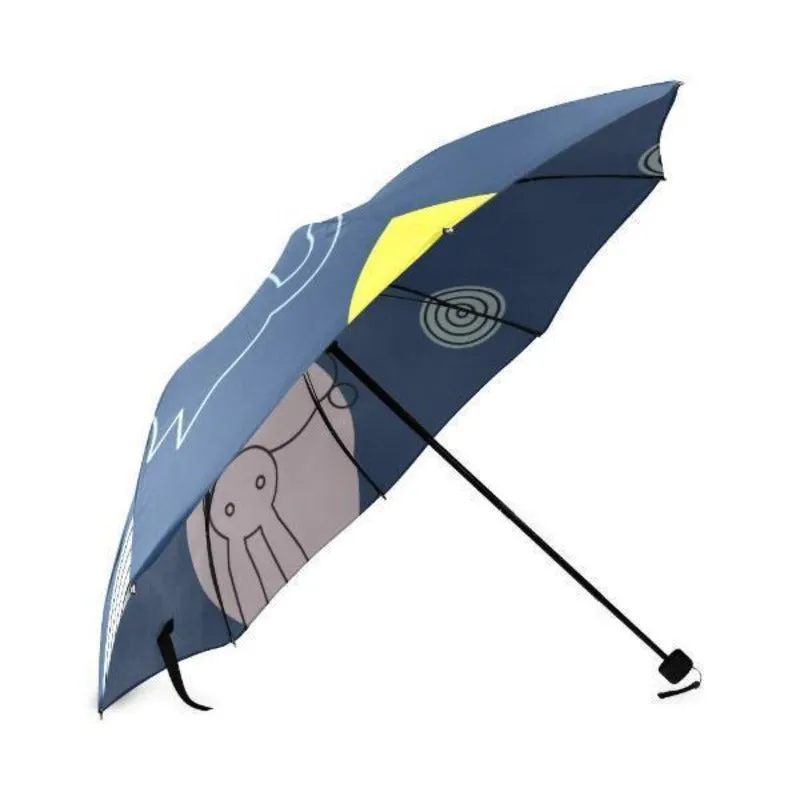 Meow Cat Umbrella Cute Blue  Foldable Umbrella Gifts For Cat Lovers