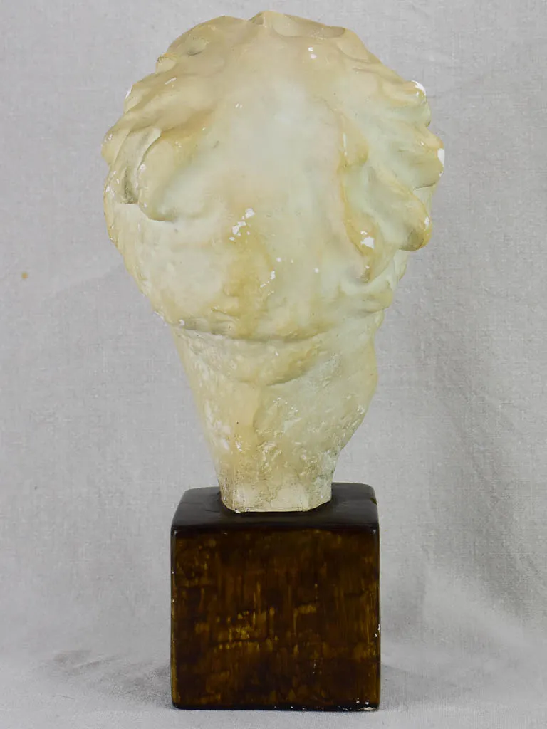 Mid century French plaster bust of a goddess 16¼"