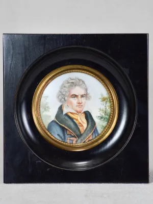 Miniature Napoleon III portrait of Beethoven 5"