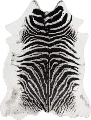 Modern Black Zebra Area Rug