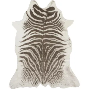 Modern Grey Zebra Area Rug