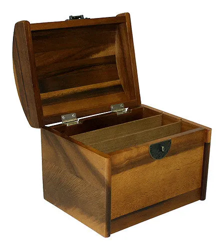 Mountain Woods Brown Acacia Hardwood Recipe Box - 7.5''