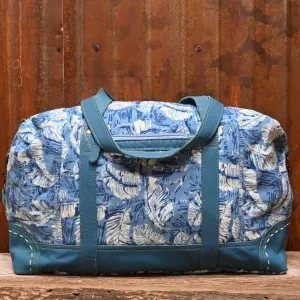 Myra Pinadora Traveller Bag in Blue  Leather and Cotton