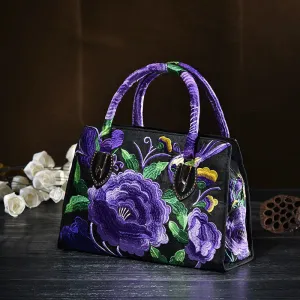 National style embroidered  Messenger Bag Handbag Single Shoulder Bag Canvas