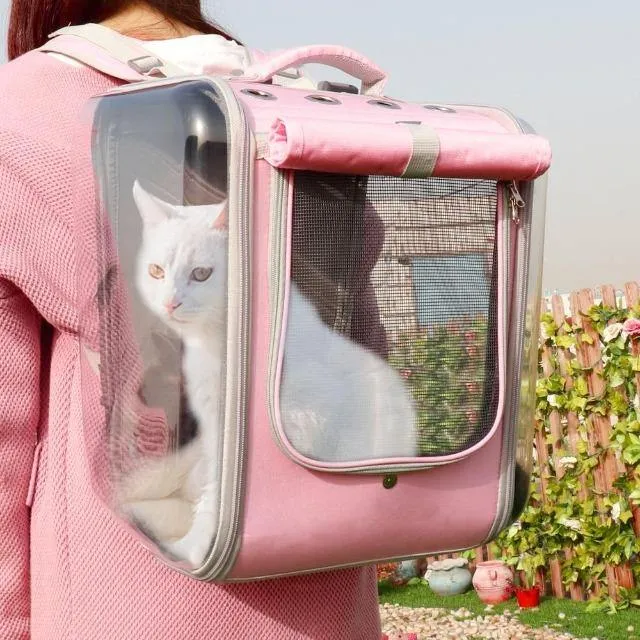 Pet Carrier Backpack Breathable Travel Outdoor Shoulder Bag