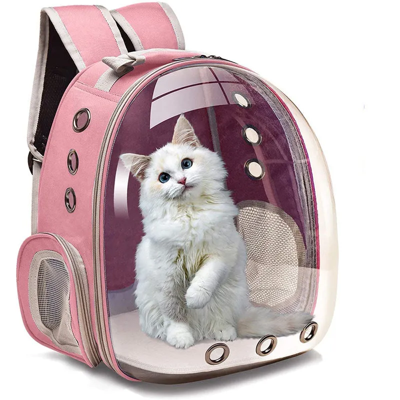 Pet Travel Backpack Transparent Pet Carrier Bag