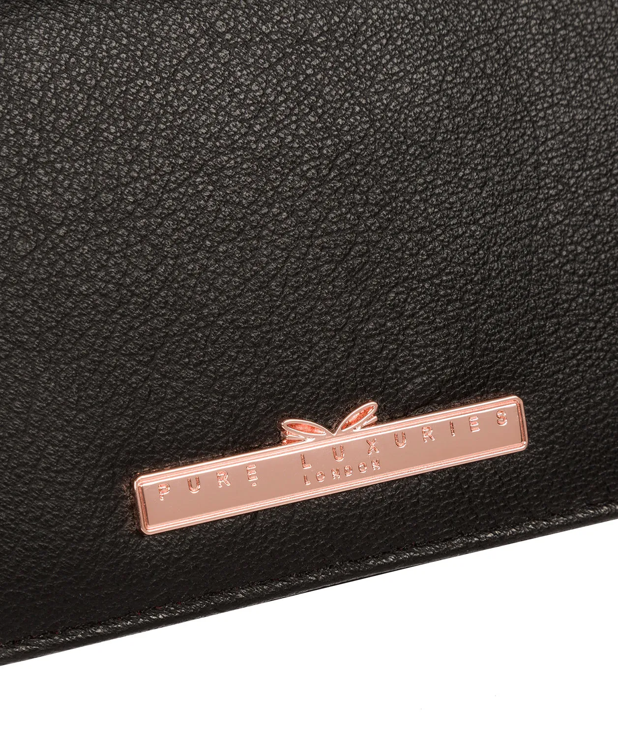 'Pipit' Black Leather Purse