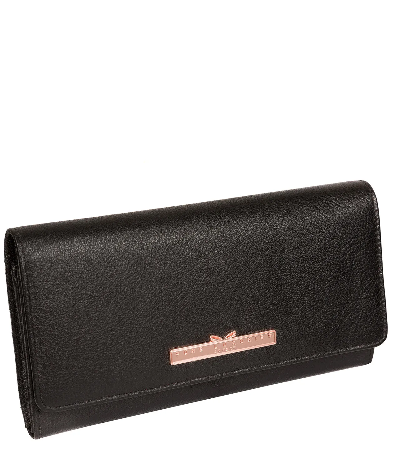 'Pipit' Black Leather Purse