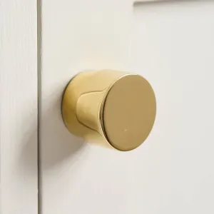 Polished Brass Drum Cabinet Knob