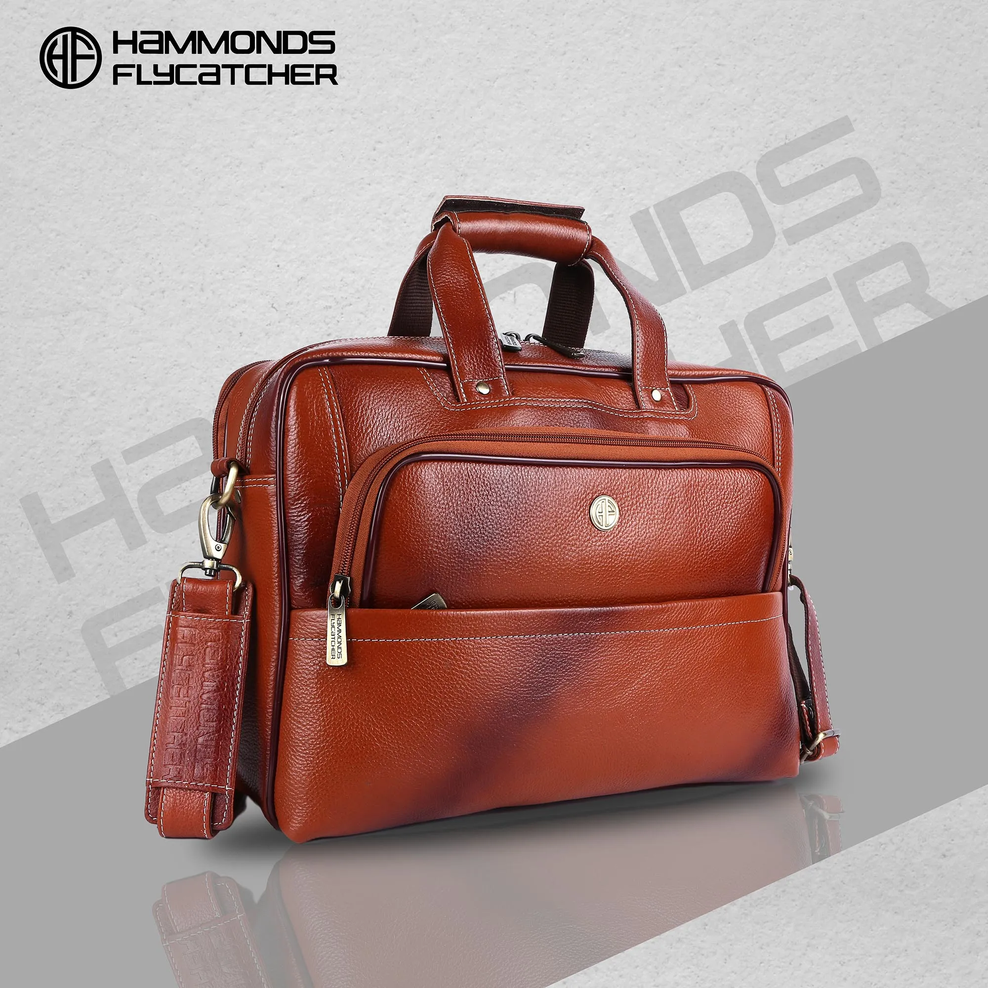 Premium Leather Laptop Side Bag for Men - Everyday Use - 1 Year Warranty