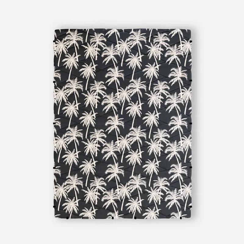 Puffer Blanket: Bunch Palms Black