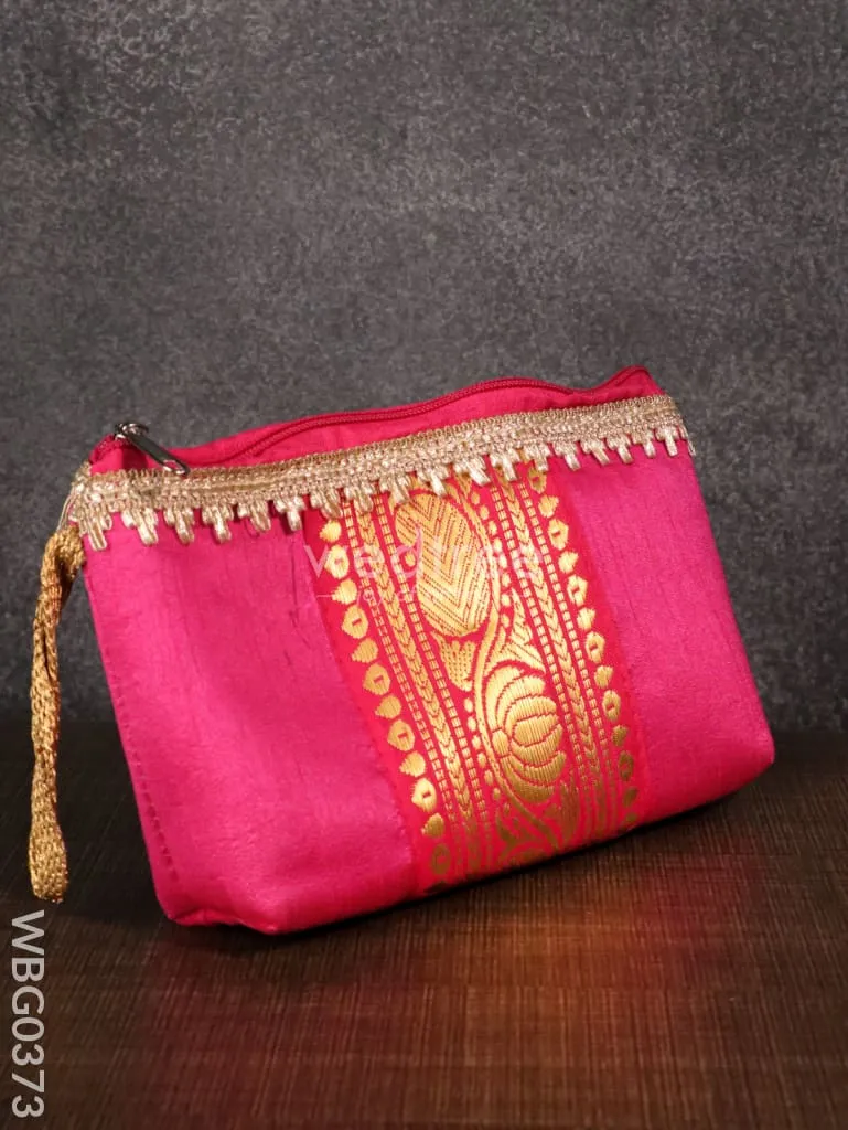 Purse with Mango Zari and Golden lace - WBG0373