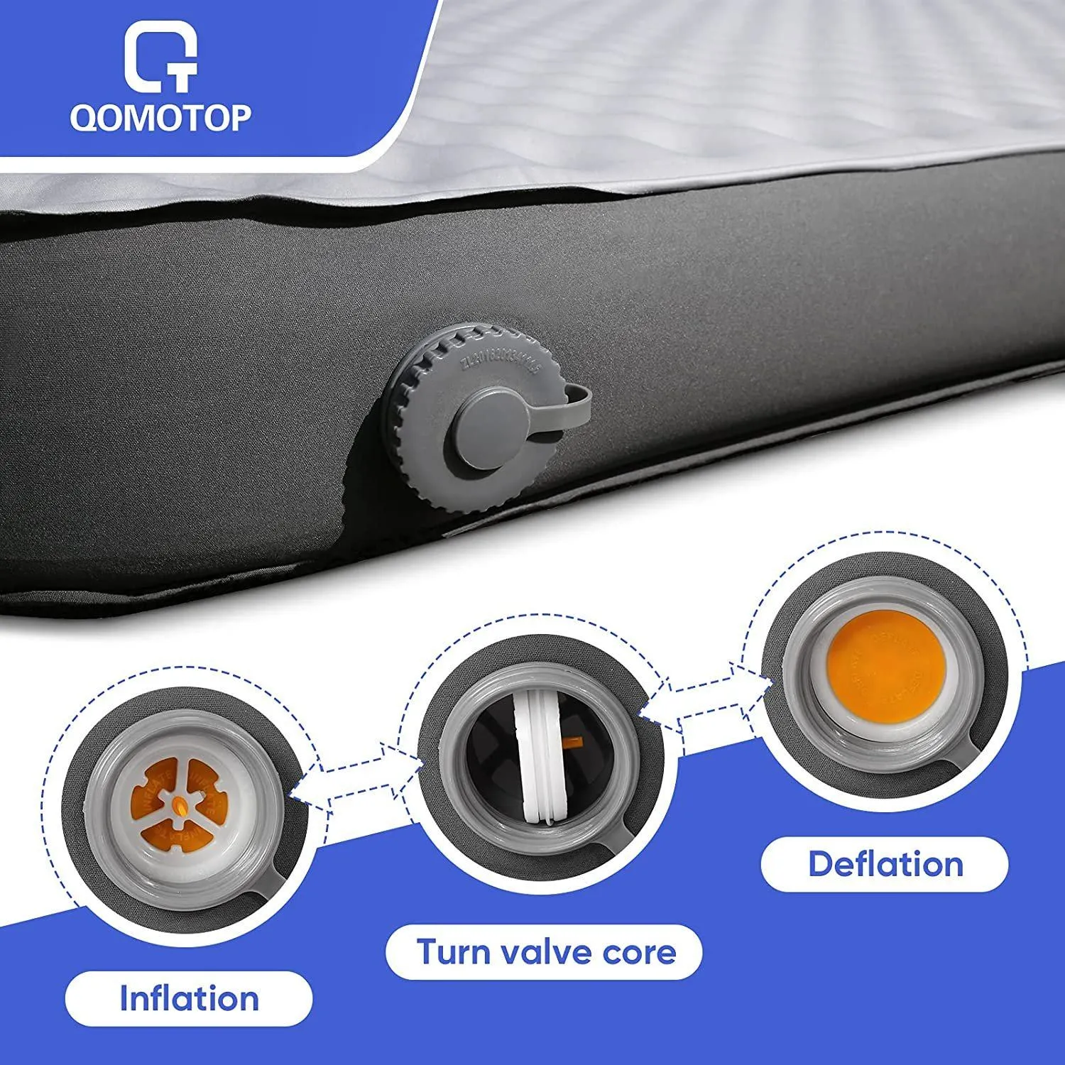 QOMOTOP Ultra Thick Self-Inflating Camping Mattress