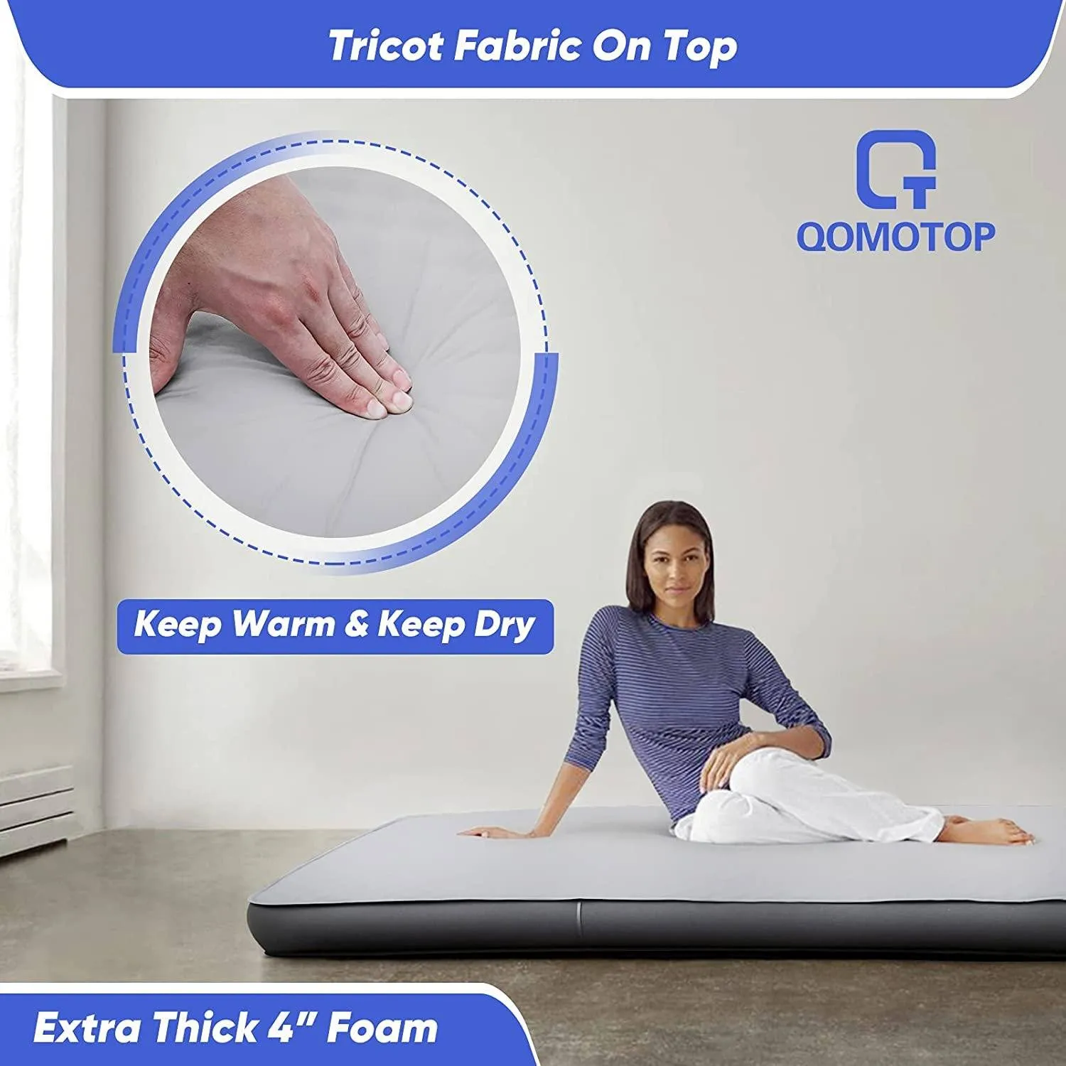 QOMOTOP Ultra Thick Self-Inflating Camping Mattress