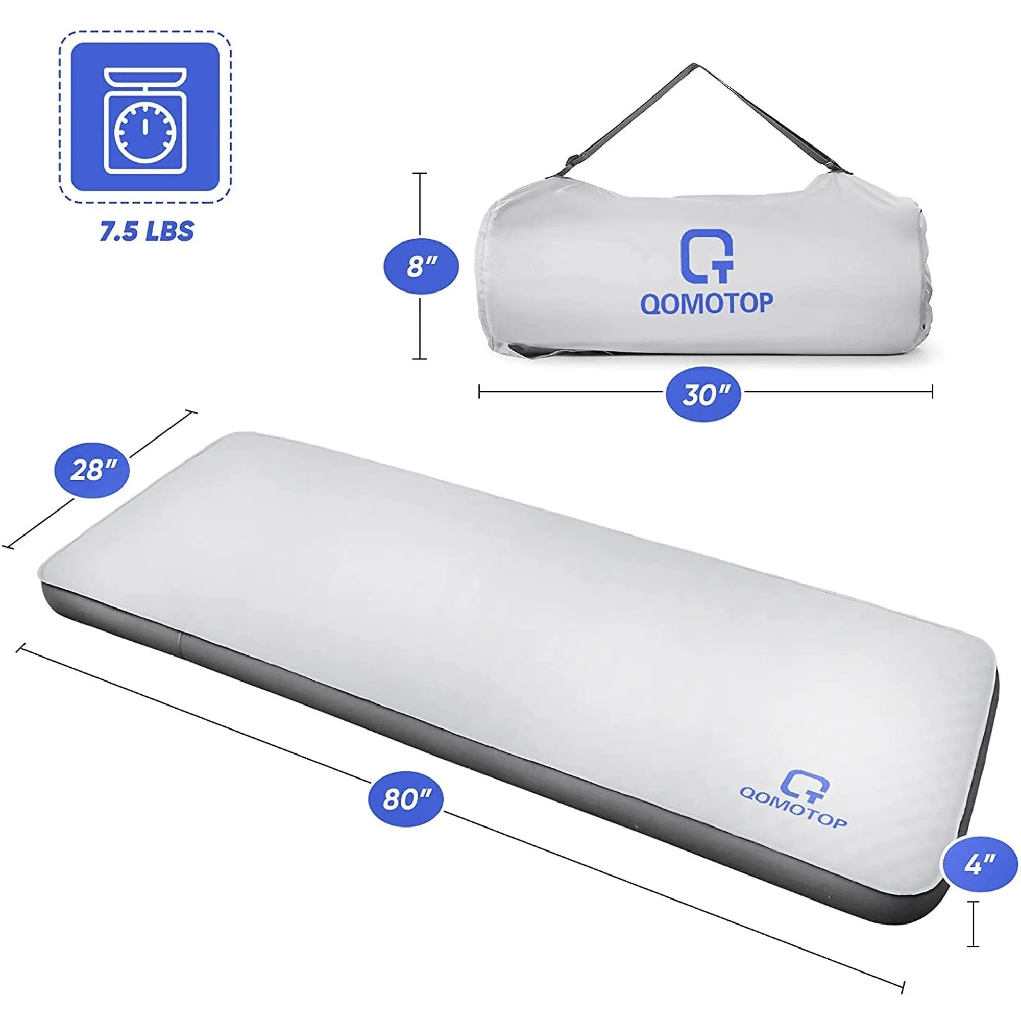 QOMOTOP Ultra Thick Self-Inflating Camping Mattress