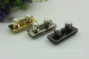 Rectangle Twist Turn Lock 50mm Purse Charm Organizer Luggage Hardware Antique Gold Lock And Key Closure Small Bag Clutch Metal Accessories