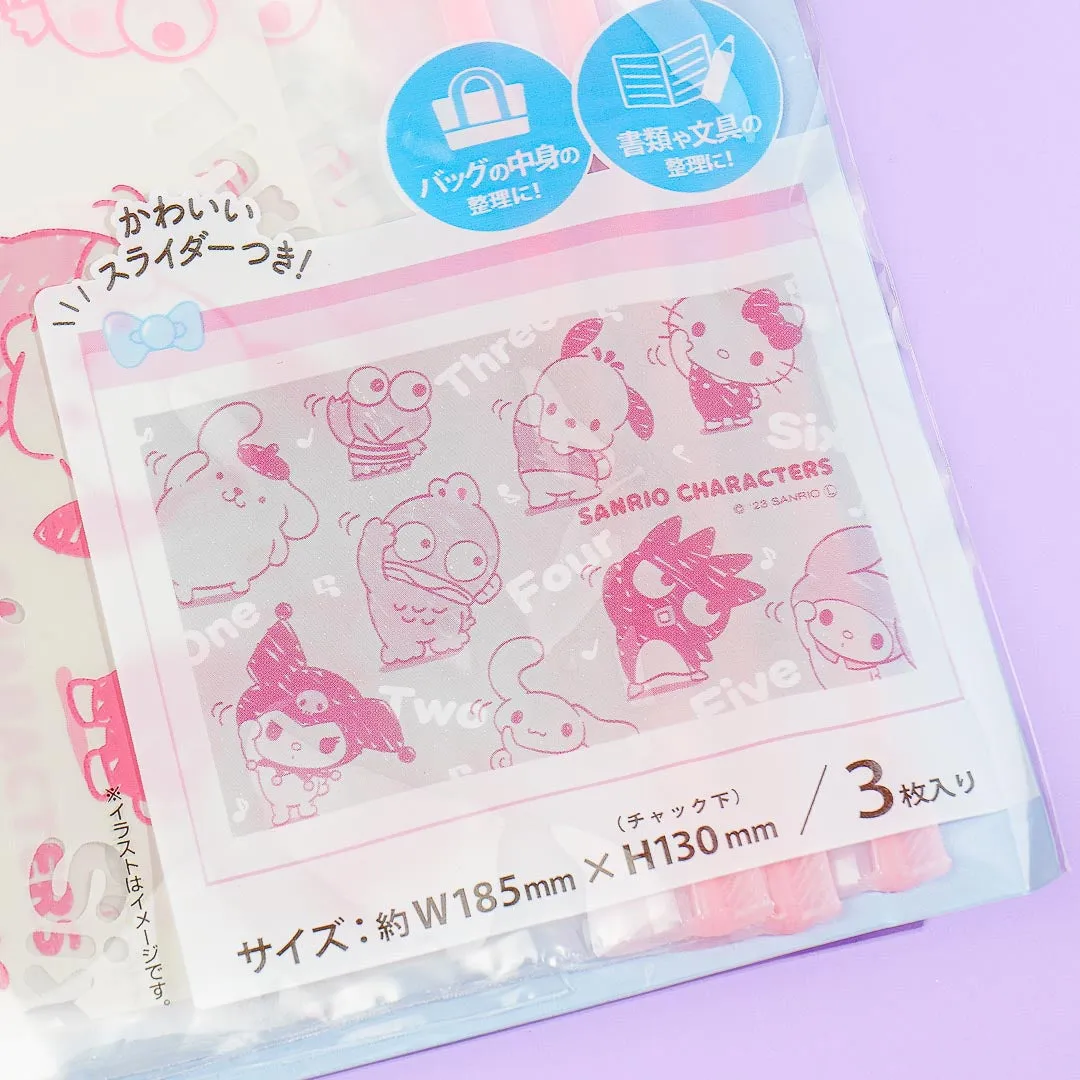 Sanrio Characters Workout Zip Bag Set - 3 pcs