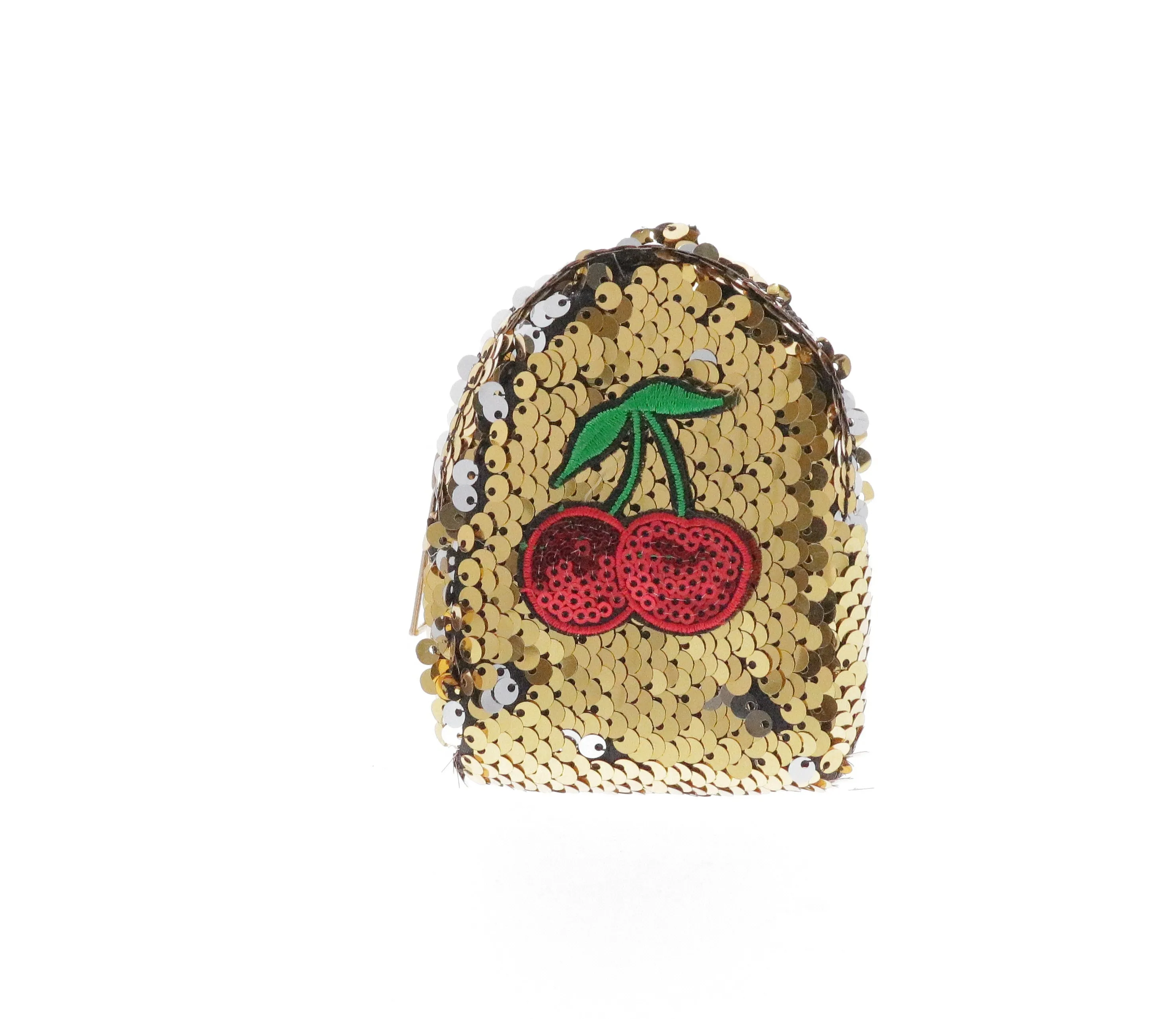 Sequinned Cherries Coin Bag Key Chain