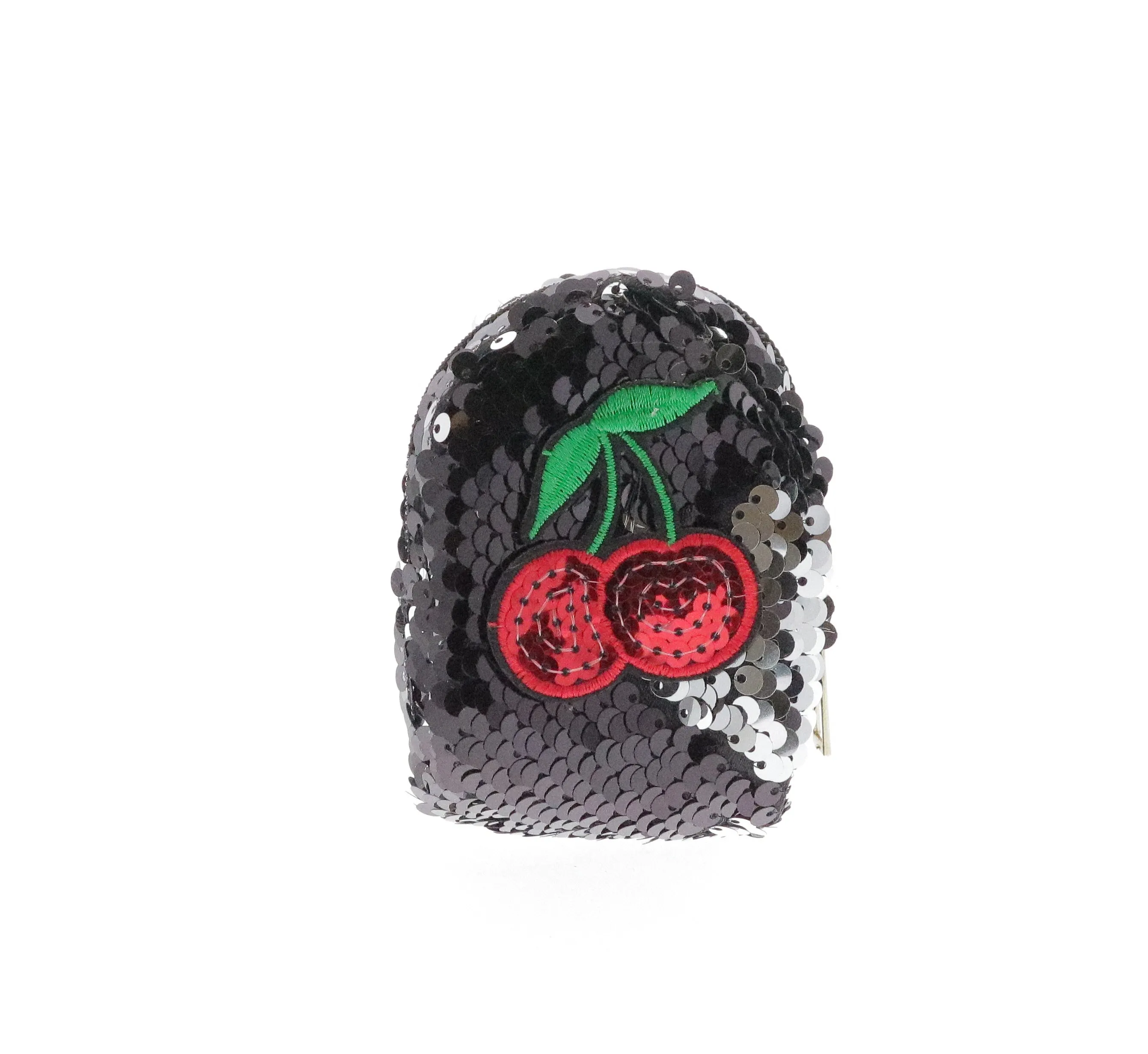 Sequinned Cherries Coin Bag Key Chain