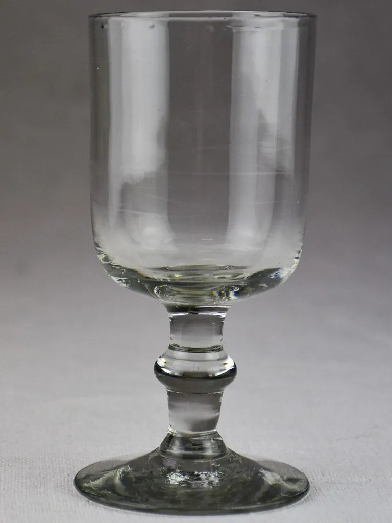 Set of six blown glass wine glasses from the early 20th century