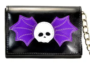 Skull And Wing Patched Wallet