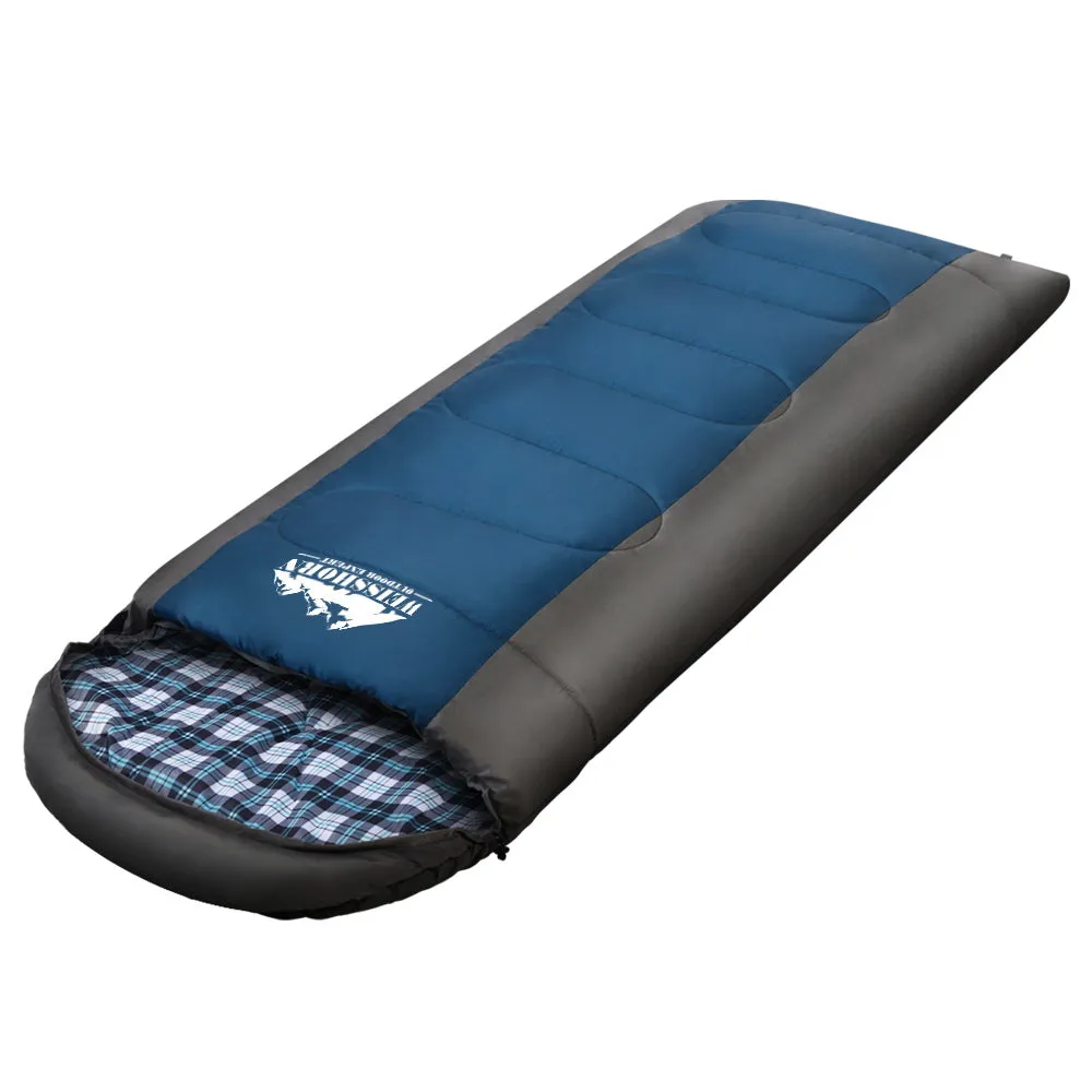 Sleeping Bag Single Thermal Camping Hiking Tent Blue