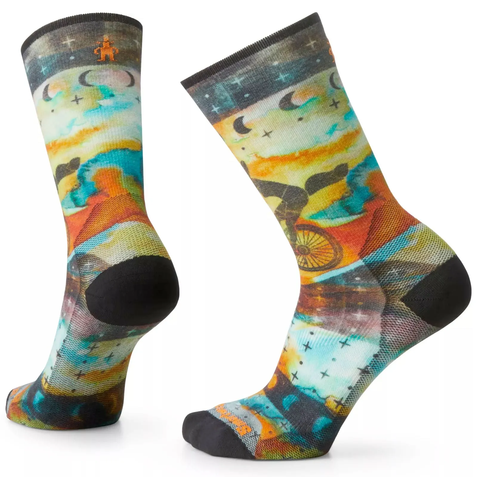 Smartwool Bike Zero Cushion Celestial Print Womens Crew Socks