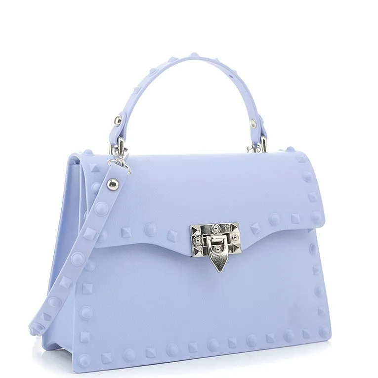 Smooth Jelly Stud Buckle Crossbody Bag