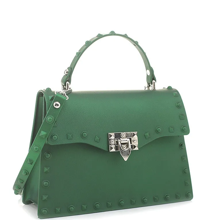 Smooth Jelly Stud Buckle Crossbody Bag