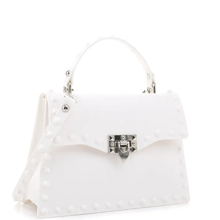 Smooth Jelly Stud Buckle Crossbody Bag