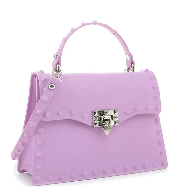 Smooth Jelly Stud Buckle Crossbody Bag