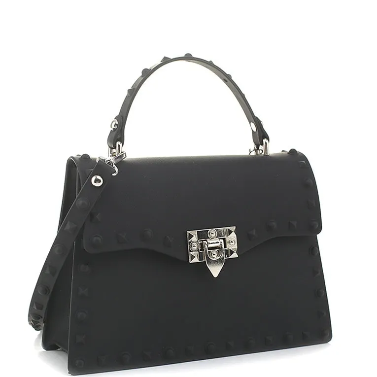 Smooth Jelly Stud Buckle Crossbody Bag