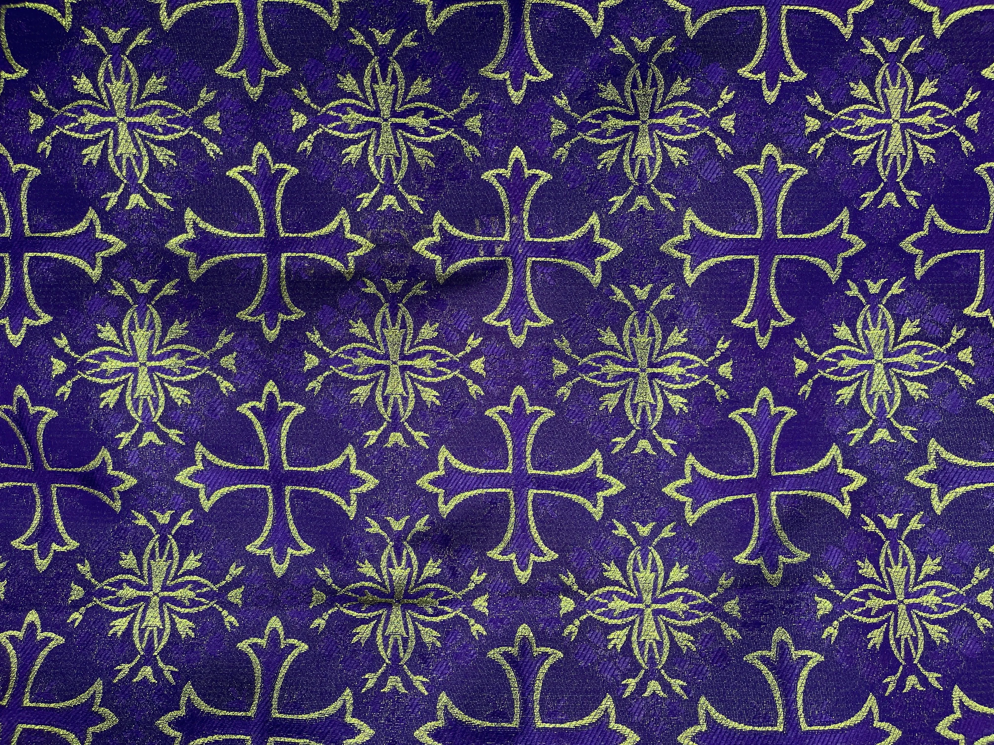 Spiritual Brocade Fabric - Design Cross