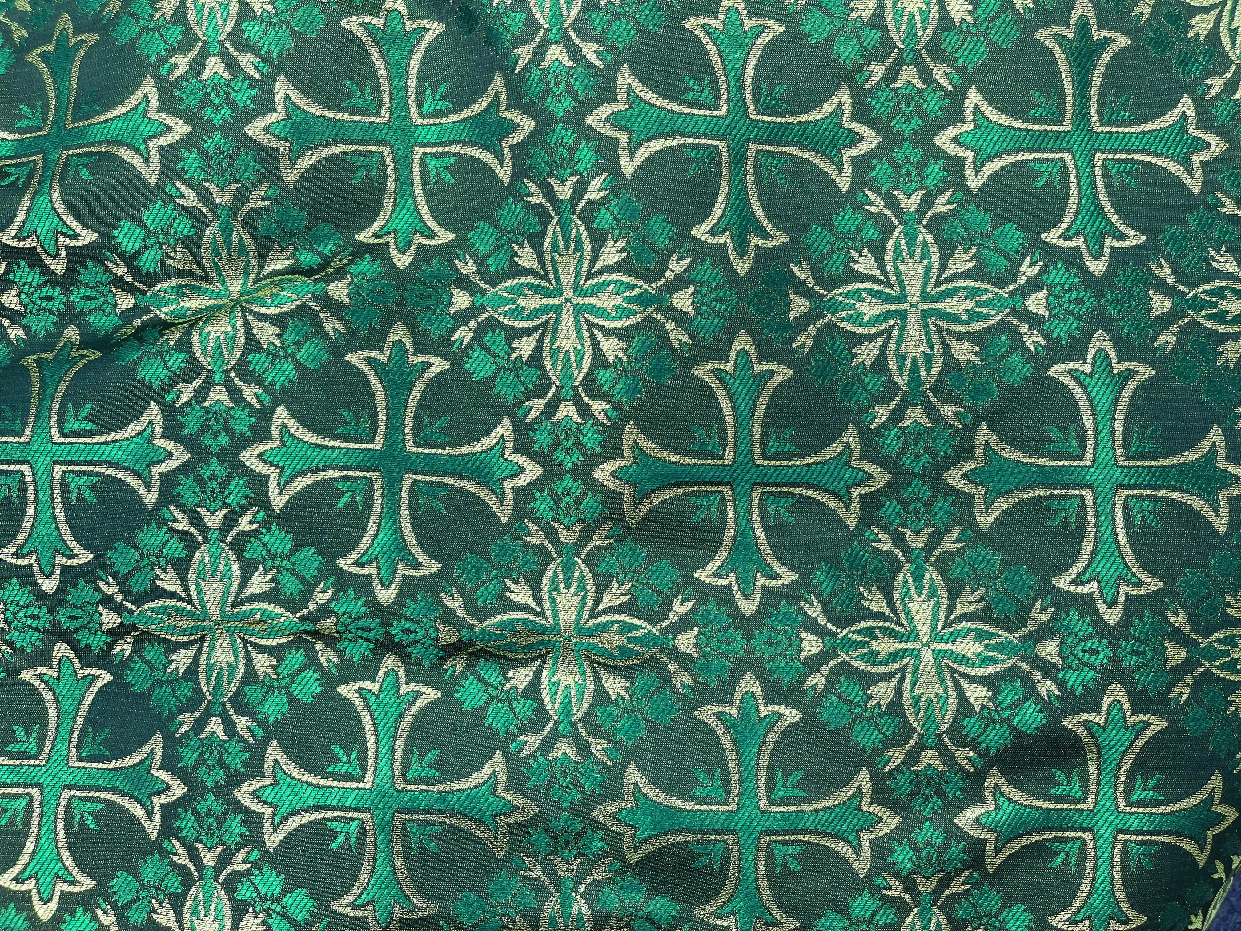 Spiritual Brocade Fabric - Design Cross