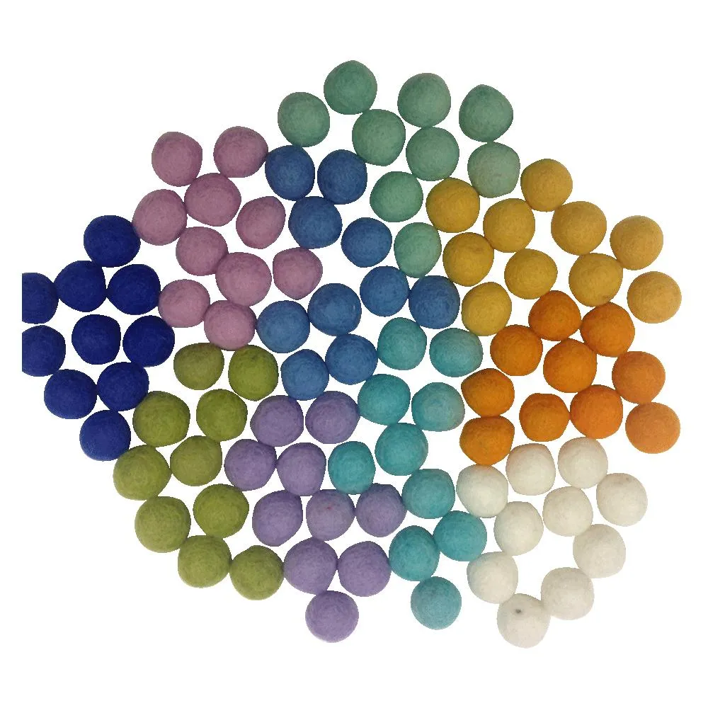 Spring Felt Balls - 100 pieces (2.5cm)