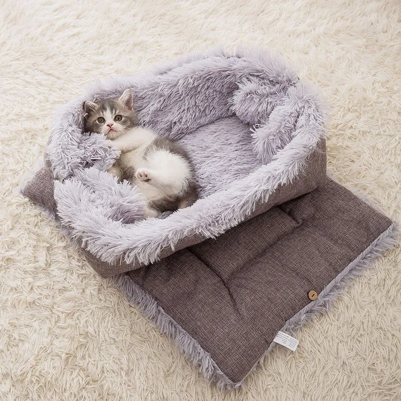 Super Plush Foldable Cat Mat Bed