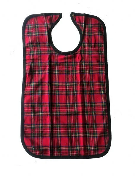 Superb 5 star Flannel Adult Bib with snap (12 Pack)