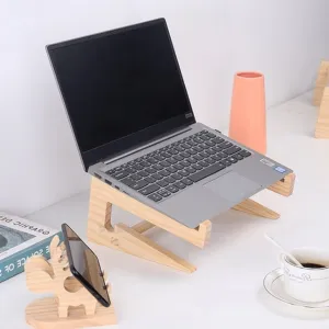 Sweet Minimal Wooden Laptop / Phone Desk Stand