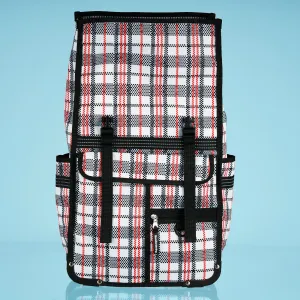 Tartan eco rolltop backpack & Pannier checkered plaid laundry bag