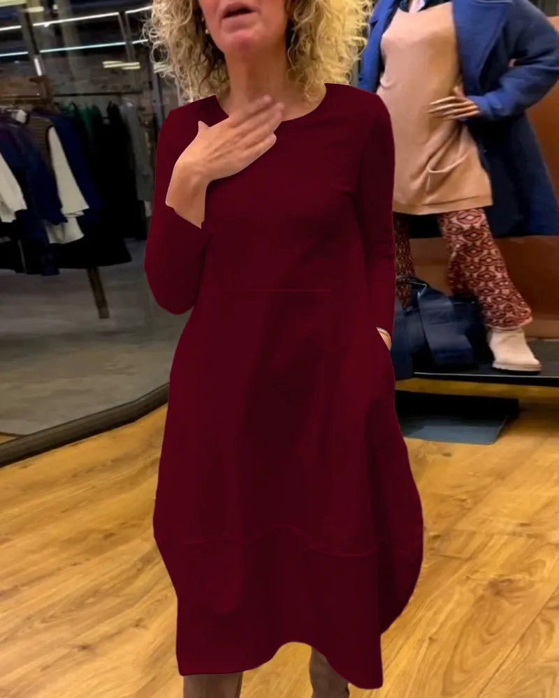 TastyHottie - Elegant Solid Color Dress