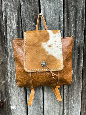 Terre Leather & Hair on Bag W/ Studs