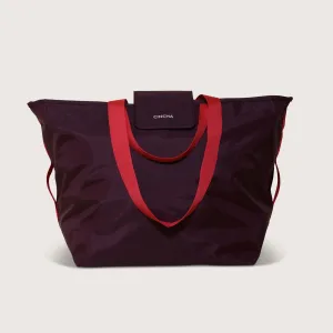 The Nylon Zip-All Tote - Merlot