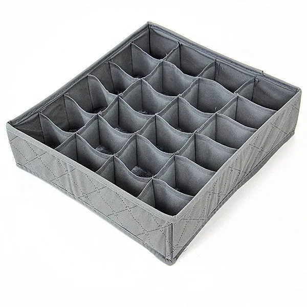 Three Pieces a Set Foldable Box Bamboo Charcoal Fibre Storage Box for bra underwear necktie socks