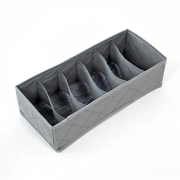 Three Pieces a Set Foldable Box Bamboo Charcoal Fibre Storage Box for bra underwear necktie socks