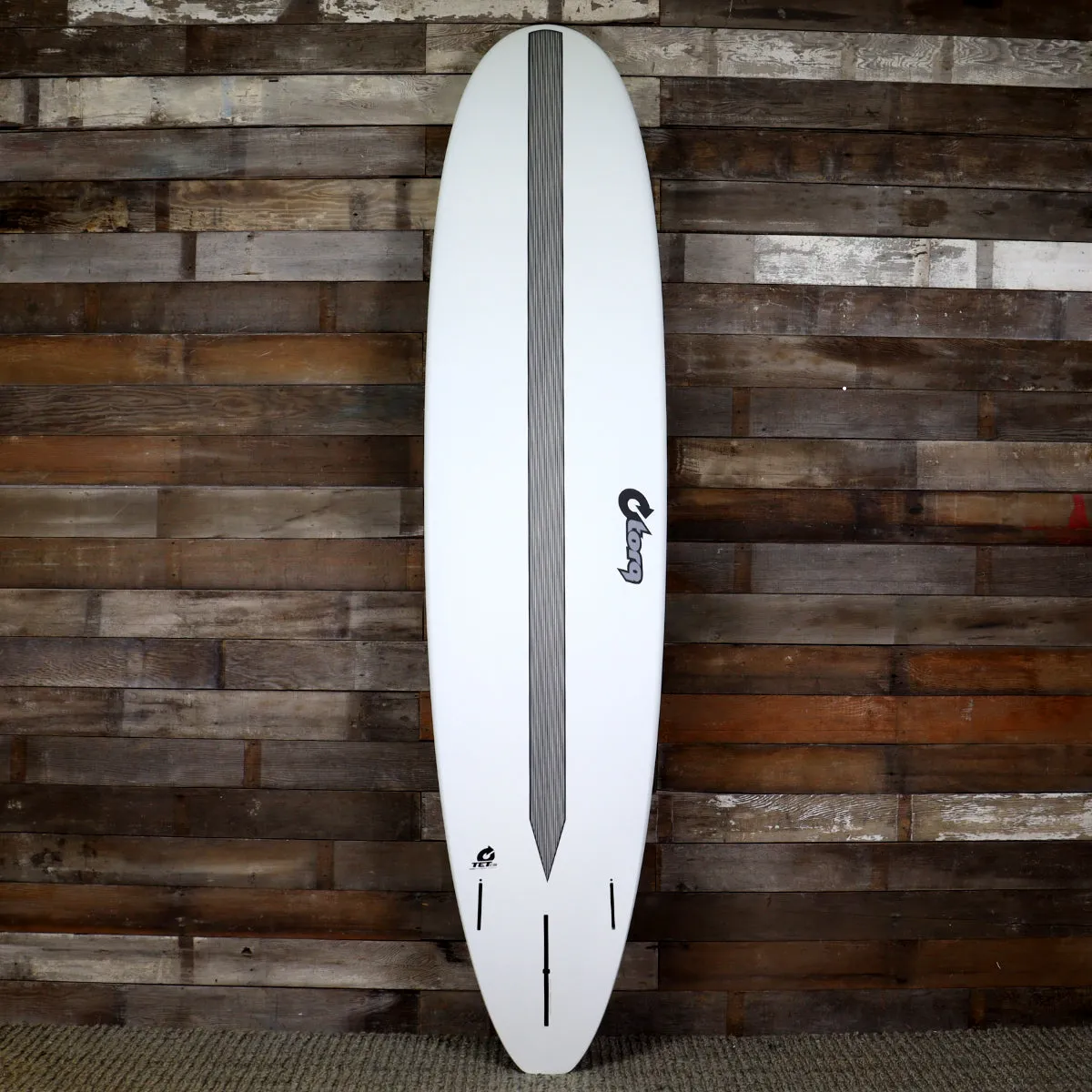 Torq Longboard TET-CS 8'6 x 22 ½ x 3 ⅛ Surfboard - White/Carbon Strip