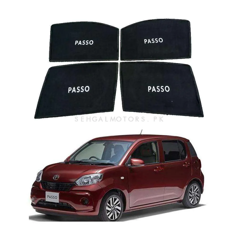 Toyota Passo Foldable & Flexible Side Sunshade With Logo - Model 2018 -2019 - Sun Shade | Parda