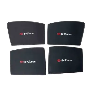 Toyota Vitz Foldable & Flexible Side Sunshade With Logo - Model 2004-2010 - Sun Shade | Parda