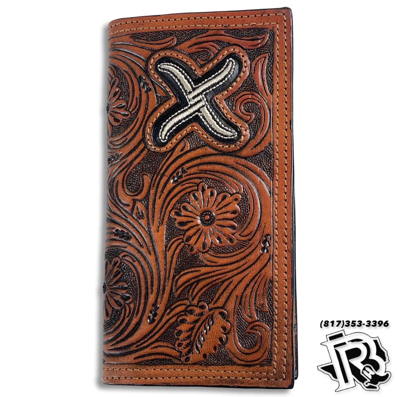 Twisted X Floral Tooled Rodeo Wallet