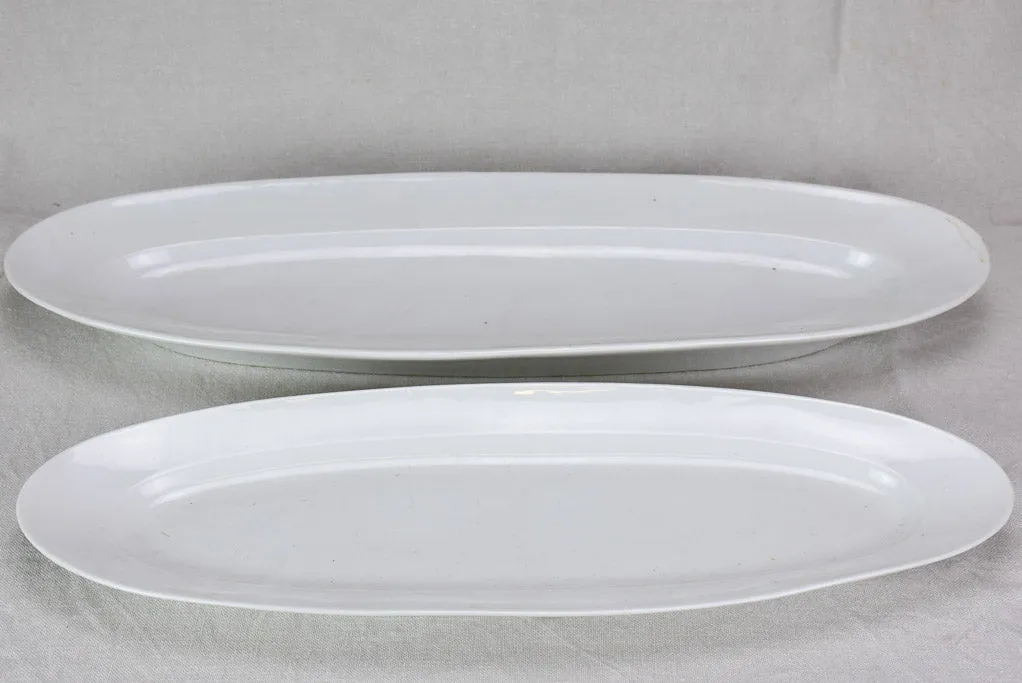 Two very large antique French fish platters 26½"